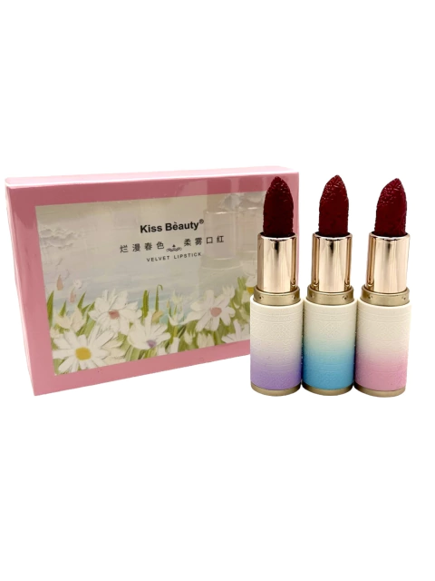Labial texture Velvet Kiss Beauty pack x 3